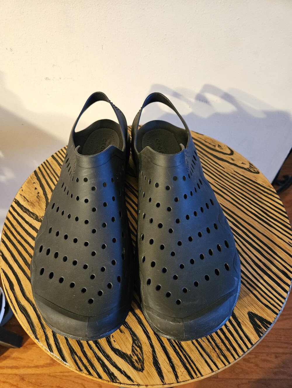Men's Crocs  Black Slip-On Perforated Water Shoes